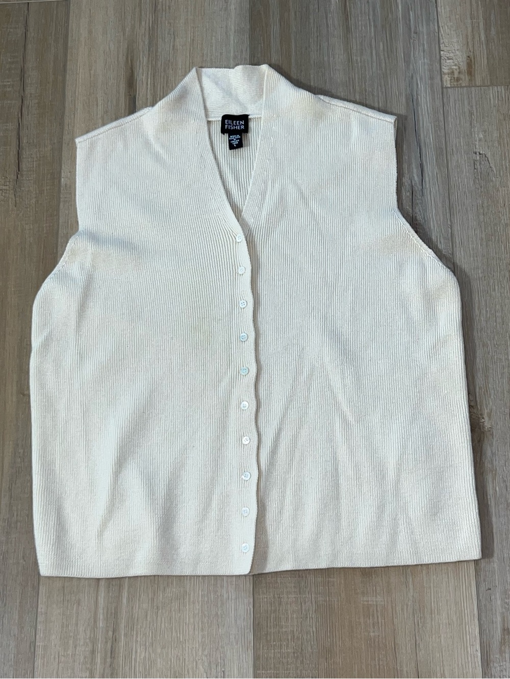 Eileen Fisher Women’s Merino Wool Ribbed Vest Size Large
